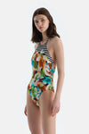 Multicolor Halter Yaka Mayo