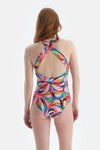 Multicolor Halter Yaka Mayo