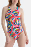 Multicolor Halter Yaka Mayo