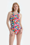 Multicolor Halter Yaka Mayo