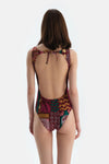 Multicolor Halter Yaka Mayo