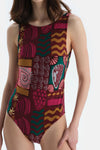 Multicolor Halter Yaka Mayo