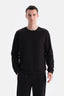 Siyah Scuba Bisiklet Yaka Sweatshirt