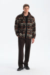 ERKEK ETNİK DESEN BASKILI POLAR SWEATSHIRT