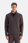 FERMUARLI DİK YAKA SWEATSHIRT