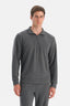 Gri Yarım Fermuarlı Sweatshirt