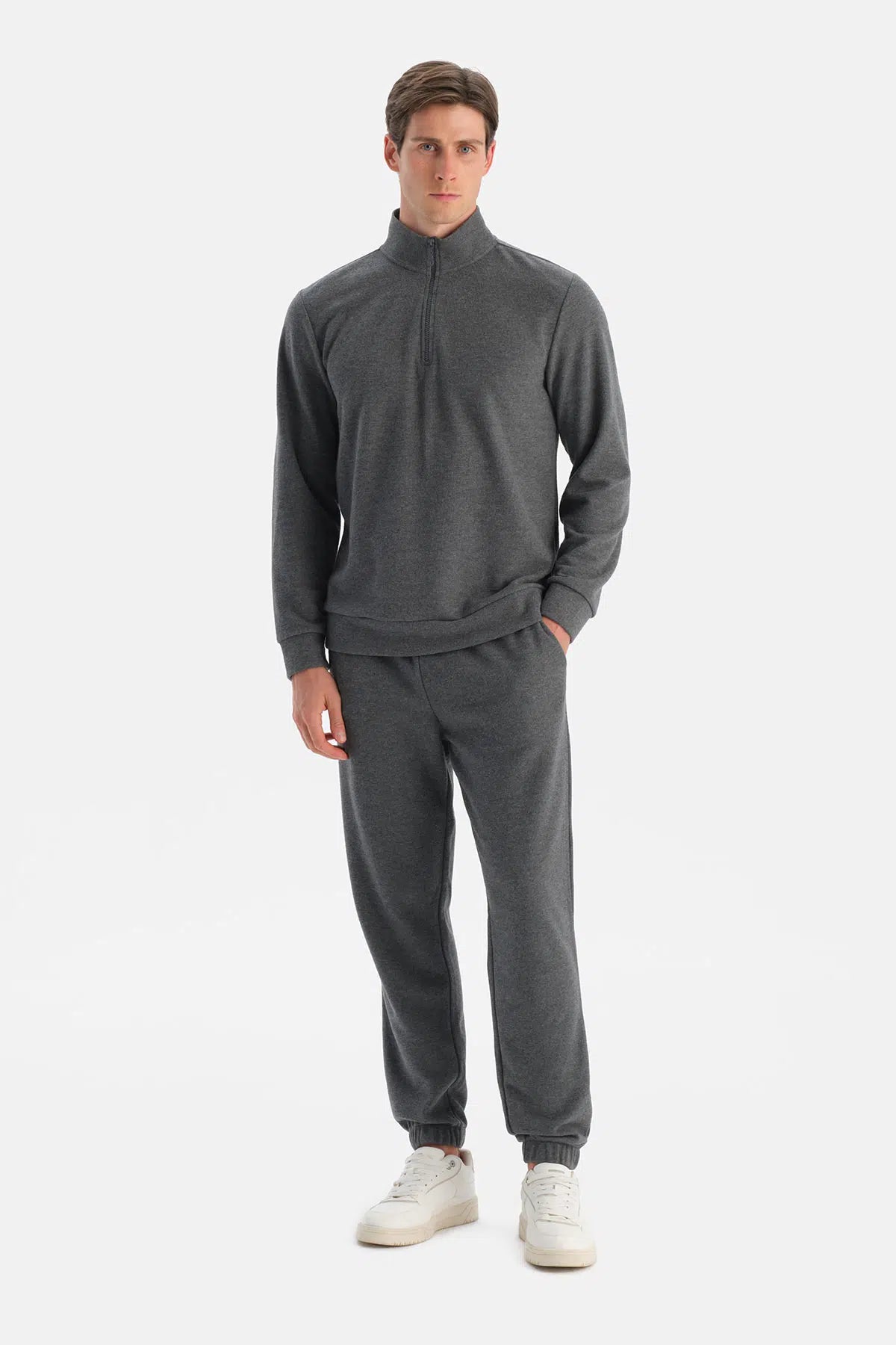 YARIM FERMUARLI SWEATSHIRT