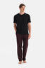Bordo Desenli Örme Pantolon
