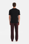 Bordo Desenli Örme Pantolon