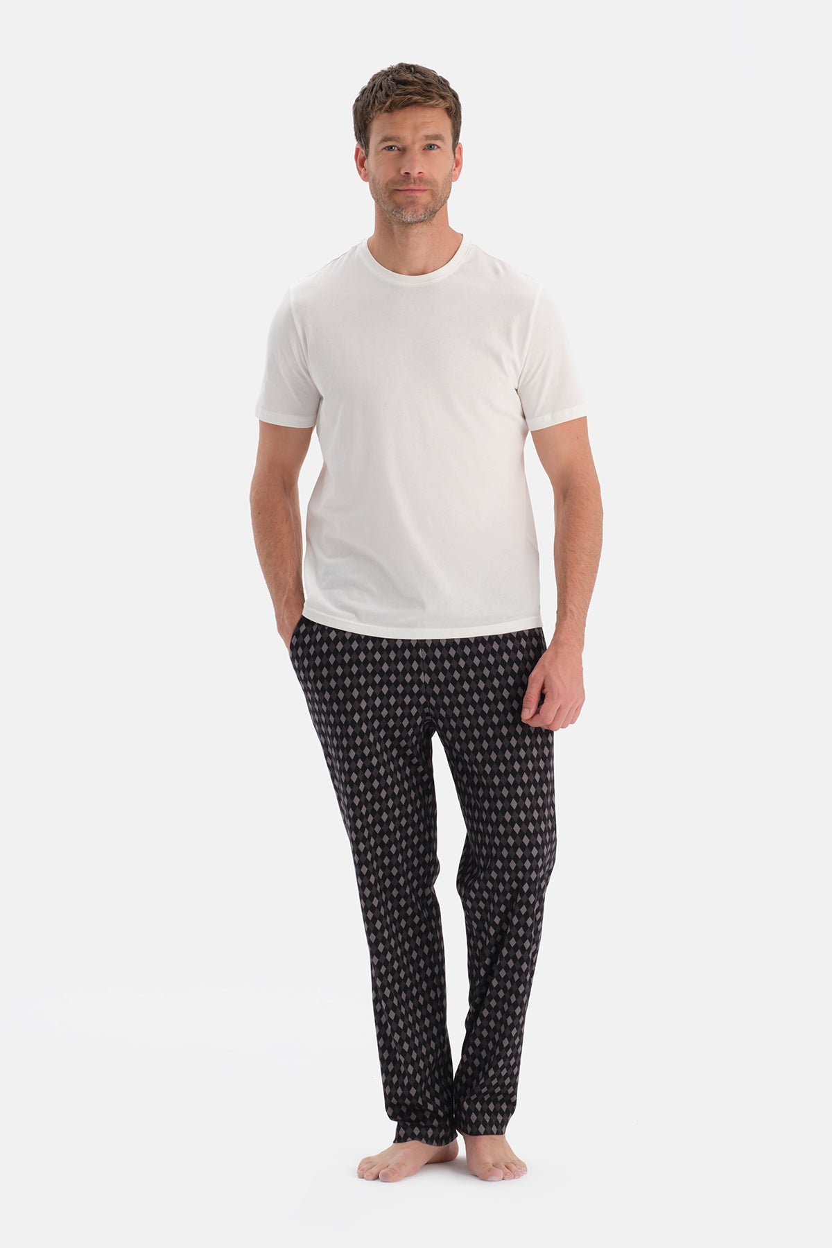 DAMA DESENLİ İNTERLOK PANTOLON