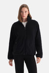 Siyah Kadın Polar Sweatshırt