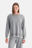 Gri Melanj Travel Biye Detaylı Sweatshirt