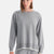 Gri Melanj Travel Biye Detaylı Sweatshirt
