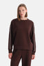Kahverengi Kadın Modal Biye Detaylı Sweatshirt