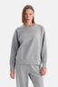 Gri Melanj Bisiklet Yaka Sweatshirt