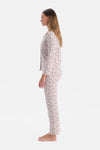 LEOPAR DESENLİ WAFFLE PİJAMA TAKIMI