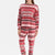 Kırmızı Baskılı Kadife Tişört Pantolon Pijama Takımı