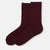 Bordo Kadın Örgü Desenli cosy Çorap