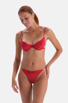 Kırmızı Kurdele Detaylı G-String Külot