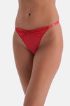 Kırmızı Kurdele Detaylı G-String Külot