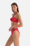 Kırmızı Düşük Bel Bikini Alt