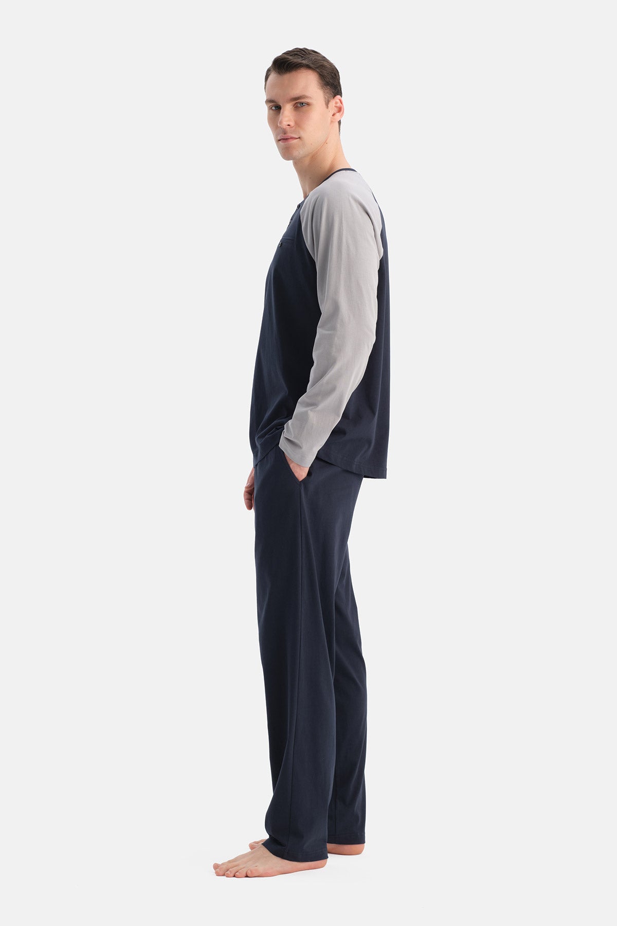 REGLAN KOLLU PAMUK MODAL TİŞÖRT PANTOLON TAKIM