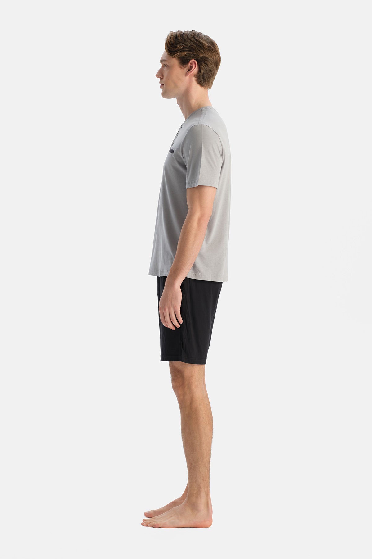 Gri Kısa Kollu Üçlü Takım