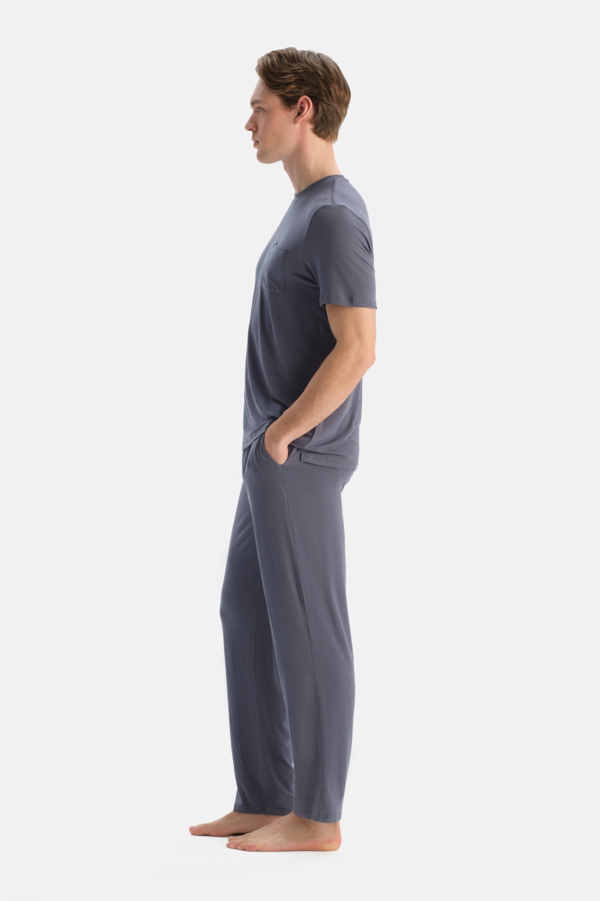Indigo Patlı Tişört Pantolon Cool Touch Takım