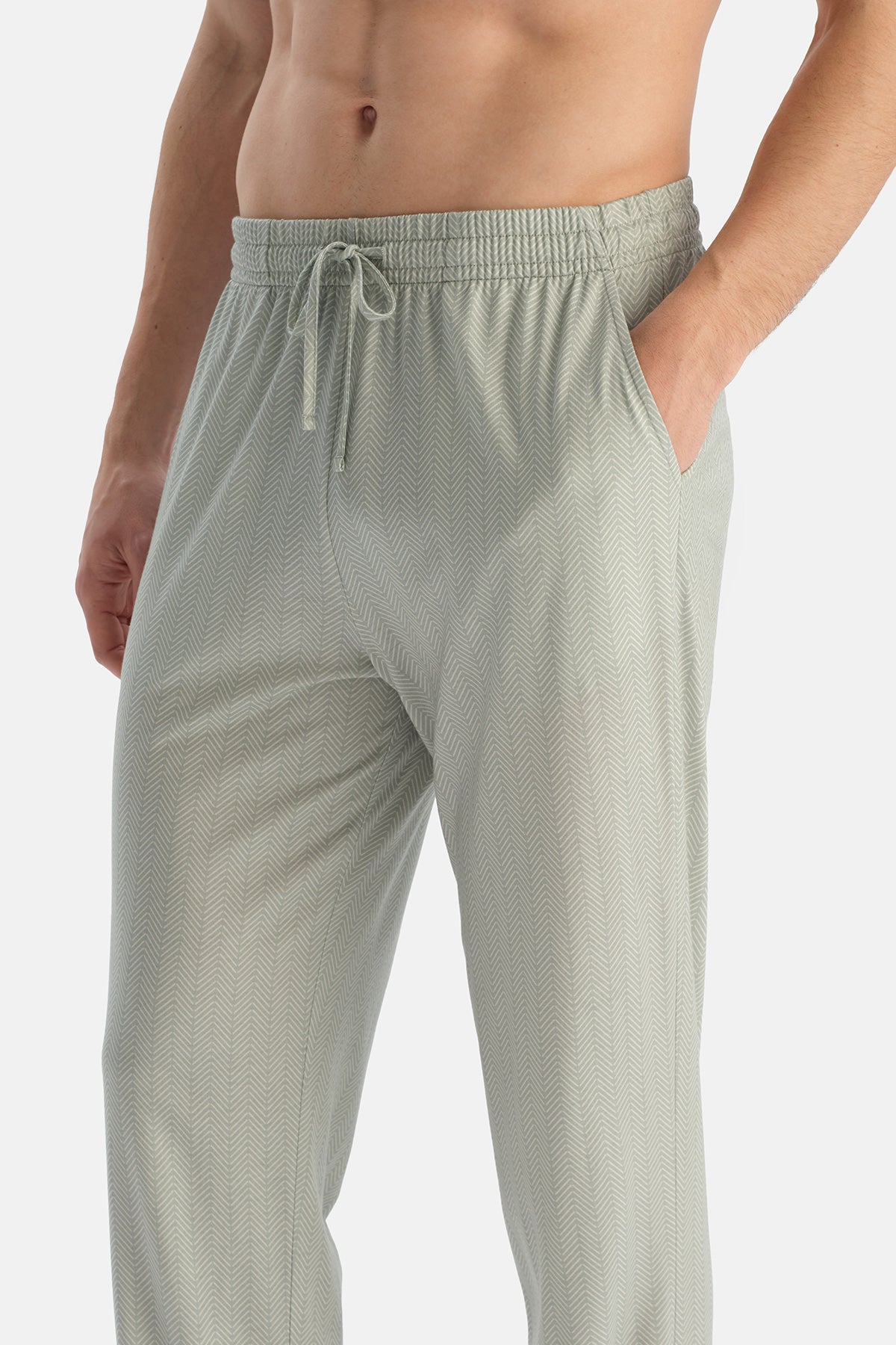 Mint Yeşili Yarım Patlı Tişört Pantolon Takım