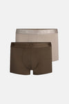 GRİ-HAKİ Desenli Micro Modal Boxer