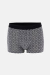 Siyah 5210 2'li Desenli Pamuk Boxer