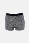 Siyah 5210 2'li Desenli Pamuk Boxer