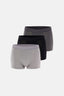 ANTRASİT-GRİ 3'lü Desenli Pamuk Boxer
