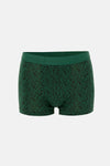 Koyu Yeşil 5210 2'li Desenli Pamuk Boxer