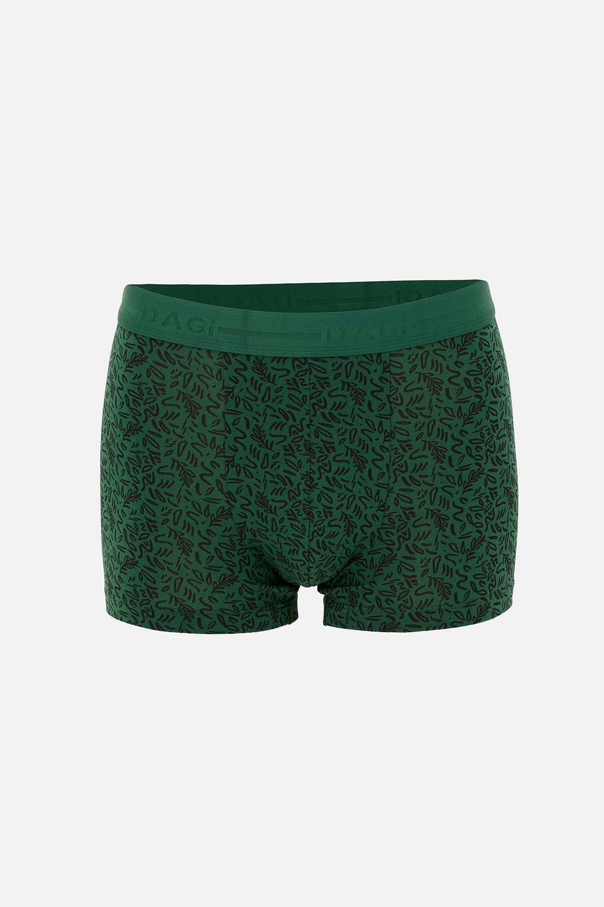Koyu Yeşil 5210 2'li Desenli Pamuk Boxer