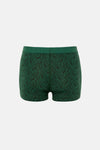 Koyu Yeşil 5210 2'li Desenli Pamuk Boxer
