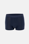 Gri-Lacivert 3'lü Desenli Pamuk Boxer