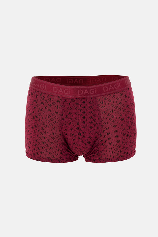 Bordo Desenli Micro Modal Boxer