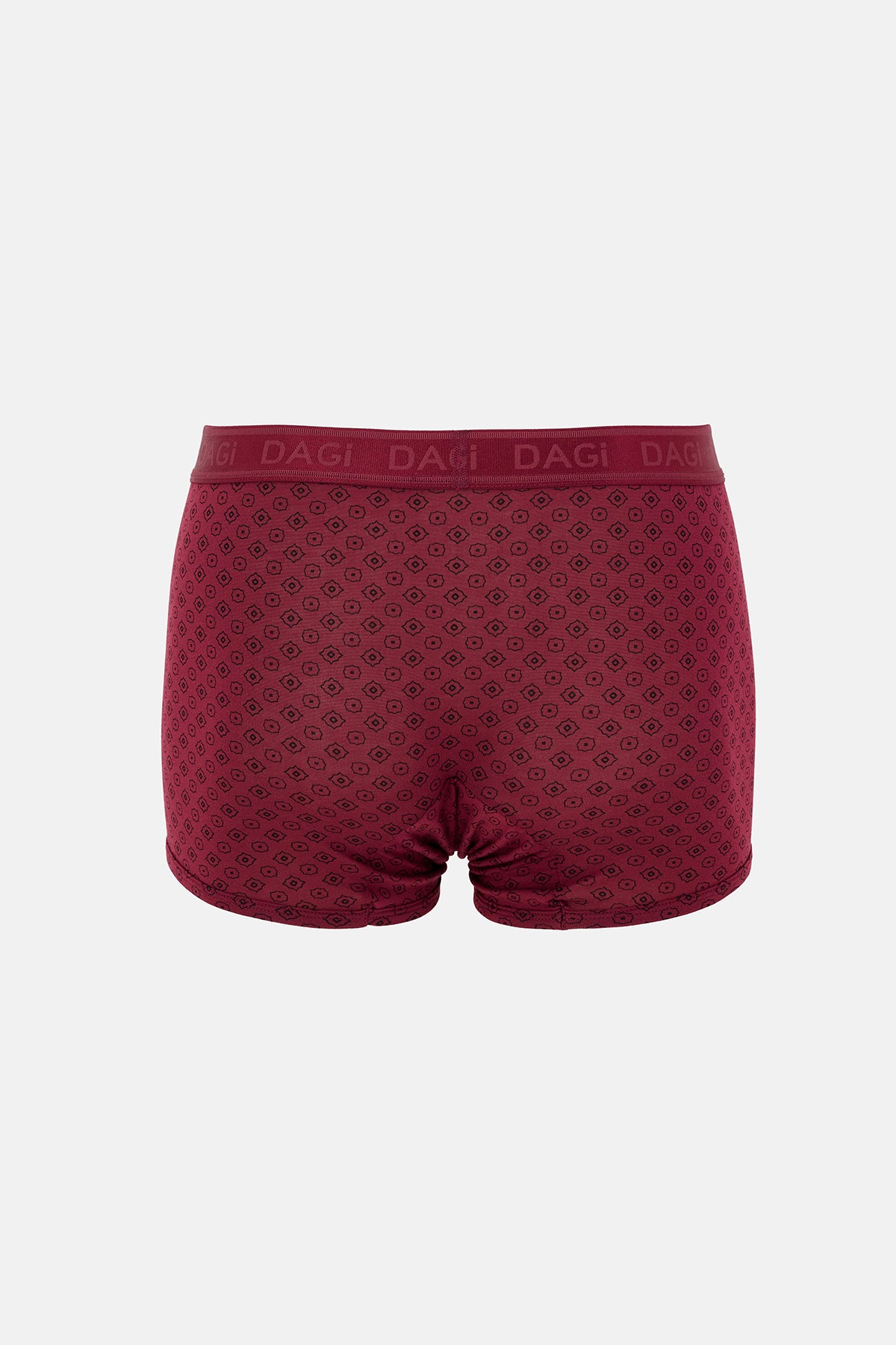 Bordo Desenli Micro Modal Boxer