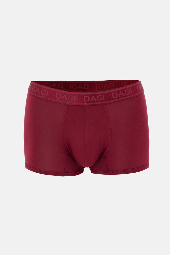 Bordo Düz Micro Modal Boxer