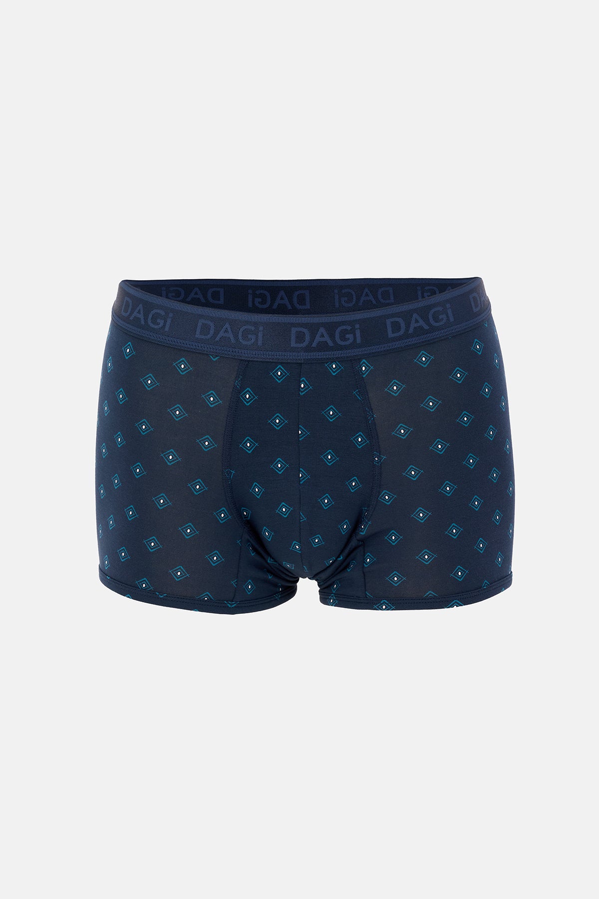 Lacivert-Mavi Desenli Micro Modal Boxer