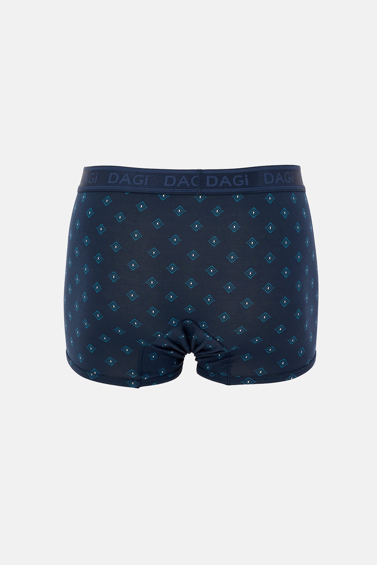 Lacivert-Mavi Desenli Micro Modal Boxer