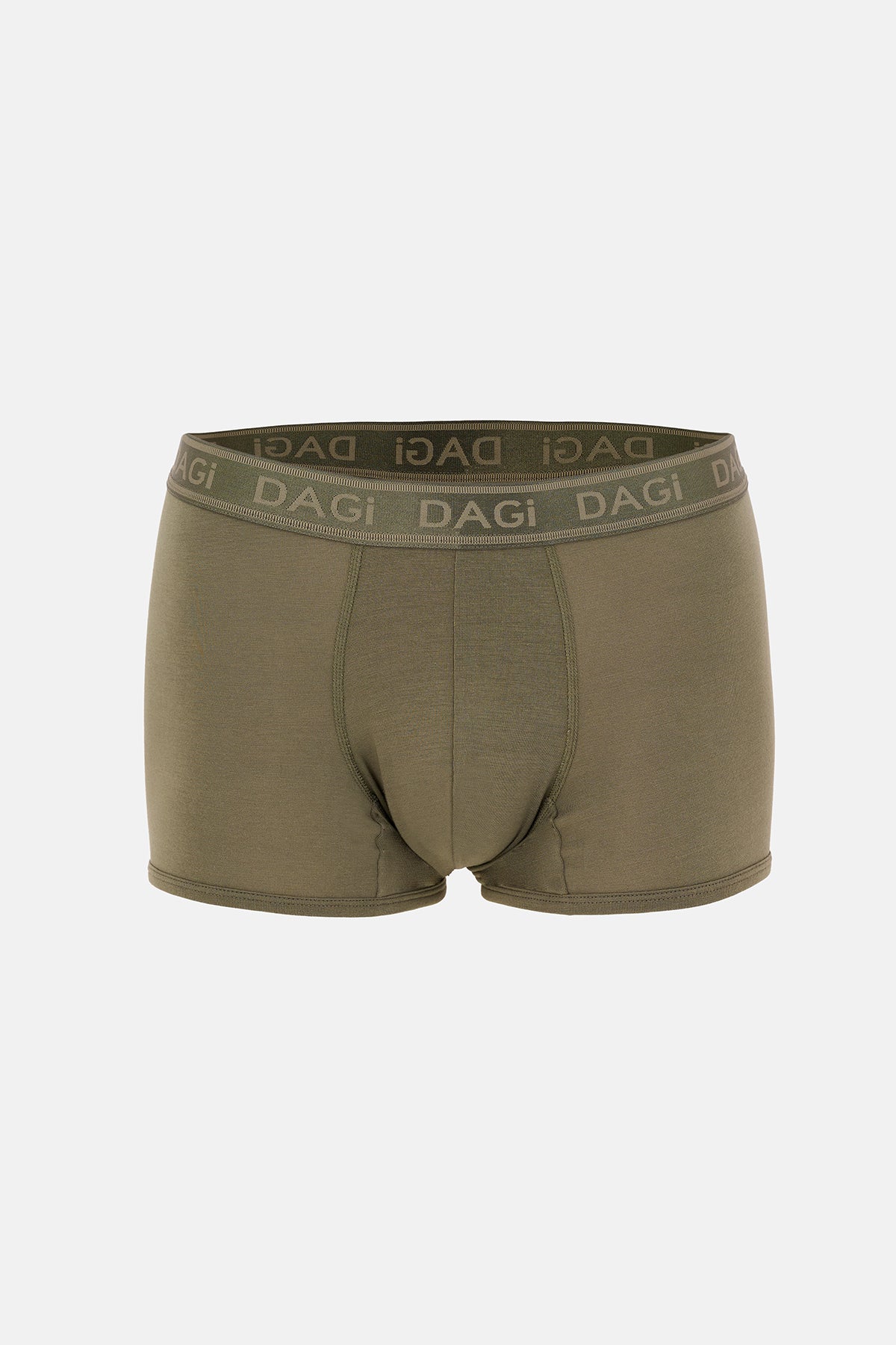 Haki-Siyah 3'lü Düz Micro Modal Boxer