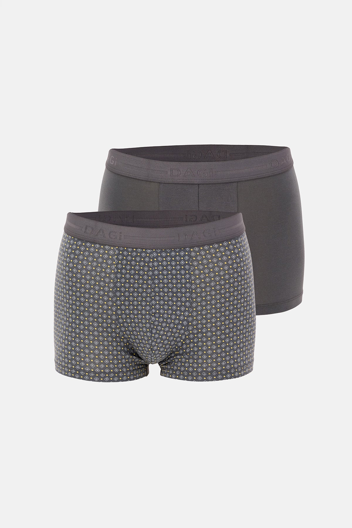 Antrasıt 2'li Desenli Pamuk Boxer