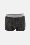 Gri-Lacivert 3'lü Desenli Pamuk Boxer