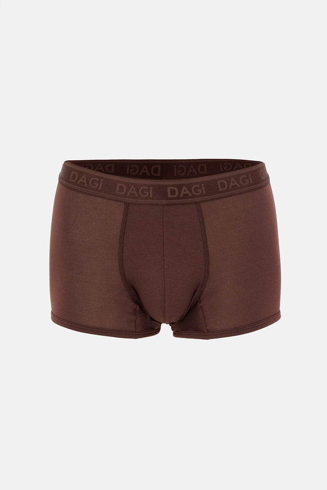 Kahverengi Desenli Micro Modal Boxer