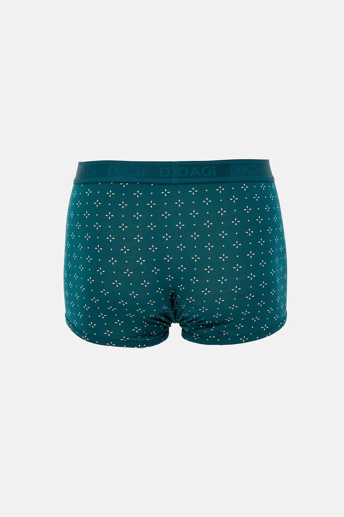 Petrol Yeşili Desenli Micro Modal Boxer
