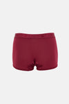 Bordo-Siyah 3'lü Desenli Micro Modal Boxer