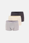 ANTRASİT-GRİ 3'lü Desenli Micro Modal Boxer