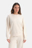 Ekru Dikiş Detaylı Bisiklet Yaka Sweatshirt